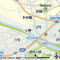 京都府南丹市園部町河原町１号周辺の地図
