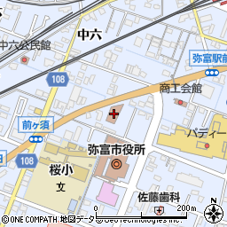 弥富郵便局周辺の地図