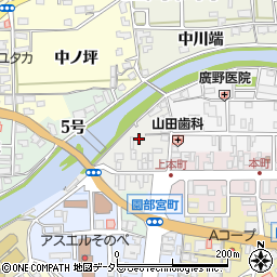 京都府南丹市園部町上本町27-3周辺の地図