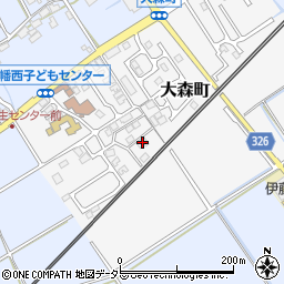 滋賀県近江八幡市大森町109周辺の地図