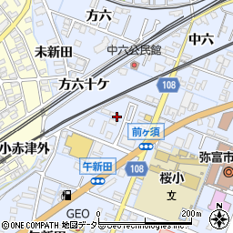 愛知県弥富市鯏浦町中六53周辺の地図