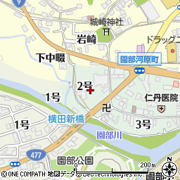 京都府南丹市園部町河原町２号周辺の地図