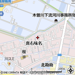 愛知県弥富市平島町喜右味名31周辺の地図