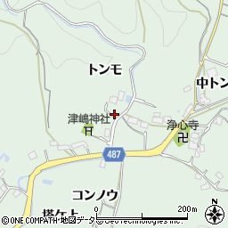 愛知県豊田市山中町トンモ周辺の地図