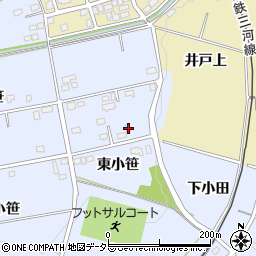 愛知県豊田市越戸町東小笹204周辺の地図