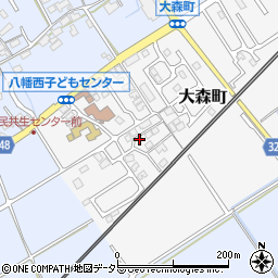滋賀県近江八幡市大森町106周辺の地図