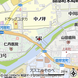 京都府南丹市園部町河原町５号周辺の地図