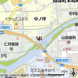 京都府南丹市園部町河原町（５号）周辺の地図