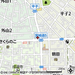 フレアス在宅マッサージ名古屋南区施術所周辺の地図