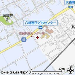 滋賀県近江八幡市大森町59周辺の地図