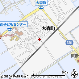 滋賀県近江八幡市大森町116周辺の地図