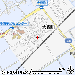 滋賀県近江八幡市大森町112周辺の地図