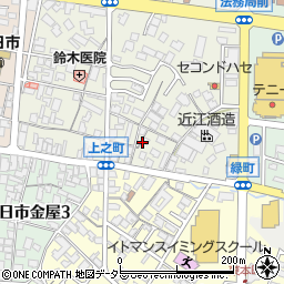 滋賀県東近江市八日市上之町6周辺の地図