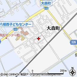 滋賀県近江八幡市大森町107周辺の地図