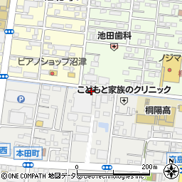 静岡県沼津市本田町2-40周辺の地図