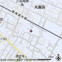 静岡県沼津市大諏訪408-9周辺の地図