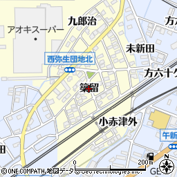 愛知県弥富市五明町（築留）周辺の地図