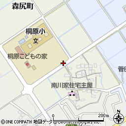 滋賀県近江八幡市森尻町周辺の地図