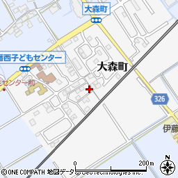 滋賀県近江八幡市大森町115周辺の地図