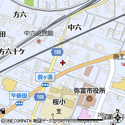 愛知県弥富市鯏浦町中六71周辺の地図