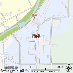 岡山県苫田郡鏡野町市場周辺の地図