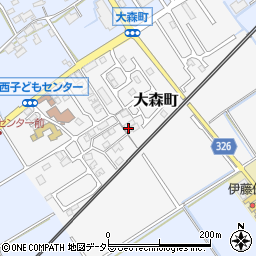 滋賀県近江八幡市大森町122周辺の地図