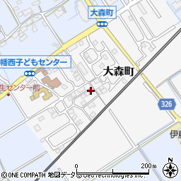 滋賀県近江八幡市大森町114周辺の地図