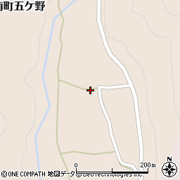 兵庫県丹波市山南町五ケ野53周辺の地図