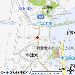愛知県豊田市花本町（宇津木）周辺の地図