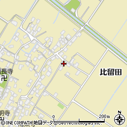 滋賀県野洲市比留田593周辺の地図