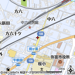 愛知県弥富市鯏浦町中六19周辺の地図