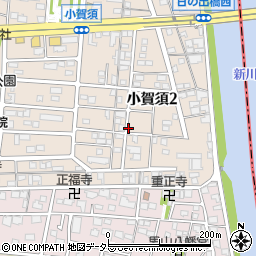 愛知県名古屋市港区小賀須2丁目周辺の地図
