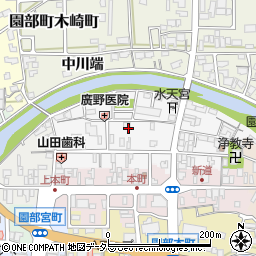 京都府南丹市園部町若松町周辺の地図