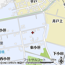 愛知県豊田市越戸町（東小笹）周辺の地図