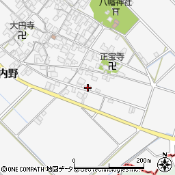 滋賀県近江八幡市安土町内野641周辺の地図