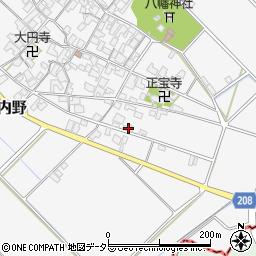 滋賀県近江八幡市安土町内野641周辺の地図