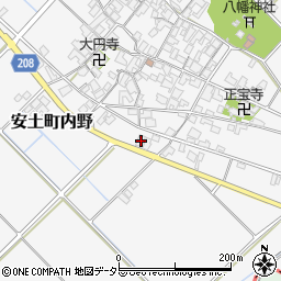 滋賀県近江八幡市安土町内野1261周辺の地図