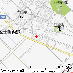 滋賀県近江八幡市安土町内野1262周辺の地図
