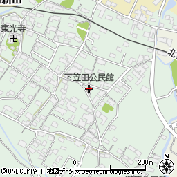 下笠田公民館周辺の地図