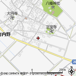 滋賀県近江八幡市安土町内野1320周辺の地図