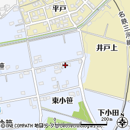 愛知県豊田市越戸町東小笹193周辺の地図
