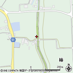 岡山県勝田郡奈義町柿384周辺の地図