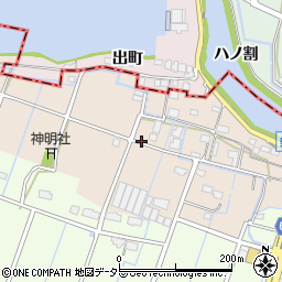 愛知県弥富市上押萩周辺の地図