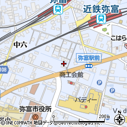 愛知県弥富市鯏浦町中六130周辺の地図