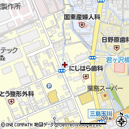 静岡県三島市南町2-25周辺の地図