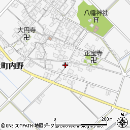 滋賀県近江八幡市安土町内野1175周辺の地図