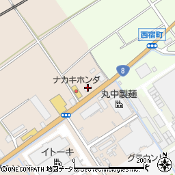滋賀ダイハツ販売八幡部品センター修理工場棟周辺の地図