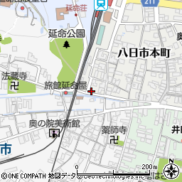 滋賀県東近江市八日市本町10-11周辺の地図