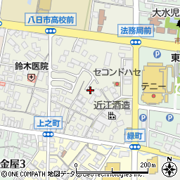 滋賀県東近江市八日市上之町8-8-4周辺の地図