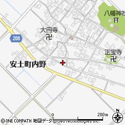 滋賀県近江八幡市安土町内野1152周辺の地図
